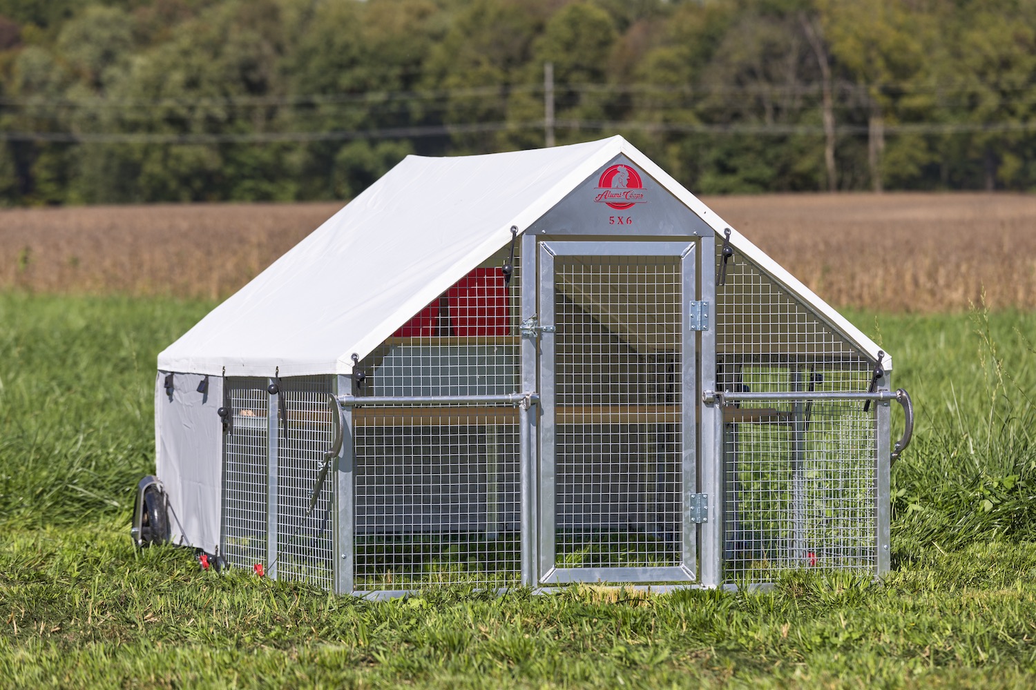 back yard mobile chicken coop aluminium